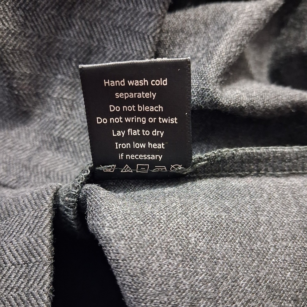 Noir Womens Sheath Dress Sz M Gray Herringbone 3/4 Sleeve Poly/Viscose Spandex - Picture 16 of 16